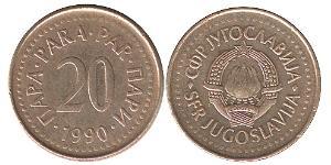 20 Para Sozialistische Föderative Republik Jugoslawien (1943 -1992) Kupfer/Zink 