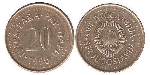20 Para Sozialistische Föderative Republik Jugoslawien (1943 -1992) Kupfer/Zink 