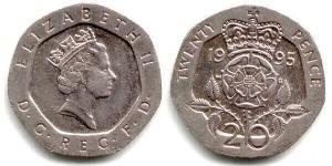 20 Penny Regno Unito (1922-)  Elisabetta II (1926-2022)