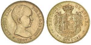 20 Peseta Kingdom of Spain (1874 - 1931) Gold Alfonso XIII of Spain (1886 - 1941)