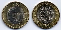 20 Peso United Mexican States (1867 - ) Bimetal 