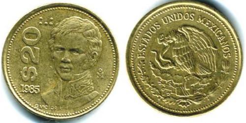 20 Peso United Mexican States (1867 - ) Bronze 