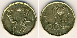 20 Peso Argentine Republic (1861 - ) Bronze/Aluminium 