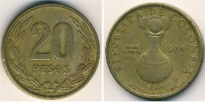 20 Peso Republique de Colombie (1886 - ) Bronze/Aluminium 