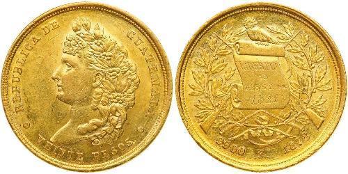 20 Peso Guatemala Gold 