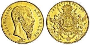 20 Peso Kaiserreich Mexiko (1864 - 1867) Gold Maximilian I of Mexico (1832 - 1867)