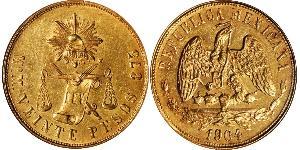 20 Peso Mexiko (1867 - ) Gold 