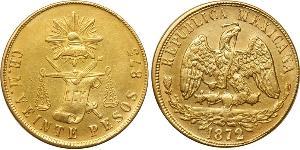 20 Peso Mexiko (1867 - ) Gold 