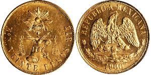 20 Peso United Mexican States (1867 - ) Gold 