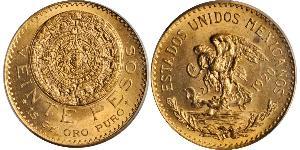 20 Peso United Mexican States (1867 - ) Gold 