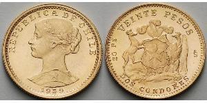 20 Peso Cile Oro 