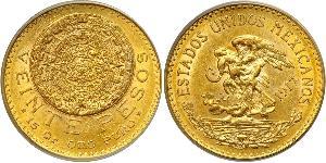 20 Peso Messico (1867 - ) Oro 