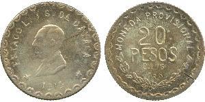 20 Peso Messico (1867 - ) Oro 