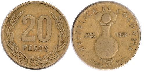 20 Peso Republik Kolumbien  (1886 - )  
