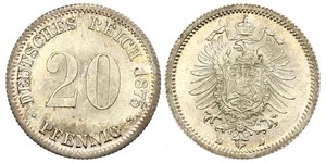 20 Pfennig Allemagne Argent Wilhelm I, German Emperor (1797-1888)
