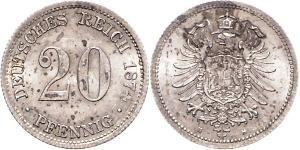 20 Pfennig Allemagne Argent Wilhelm I, German Emperor (1797-1888)