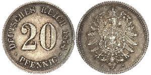 20 Pfennig Allemagne Argent Wilhelm I, German Emperor (1797-1888)