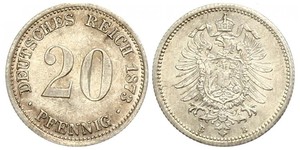 20 Pfennig Allemagne Argent Wilhelm I, German Emperor (1797-1888)