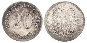 20 Pfennig Allemagne Argent Wilhelm I, German Emperor (1797-1888)