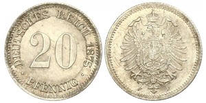 20 Pfennig Germania Argento Wilhelm I, German Emperor (1797-1888)