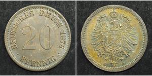 20 Pfennig Germania Argento Wilhelm I, German Emperor (1797-1888)