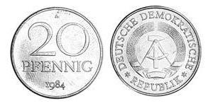 20 Pfennig Deutsche Demokratische Republik (1949-1990) Messing 