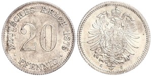 20 Pfennig Deutschland Silber Wilhelm I, German Emperor (1797-1888)
