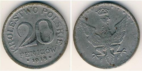 20 Pfennig 波兰第二共和国 (1918 - 1939) Zinc 