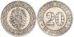 20 Pfennig Imperio alemán (1871-1918)  