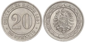20 Pfennig Imperio alemán (1871-1918)  
