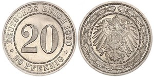 20 Pfennig Impero tedesco (1871-1918)  