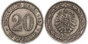 20 Pfennig Impero tedesco (1871-1918)  