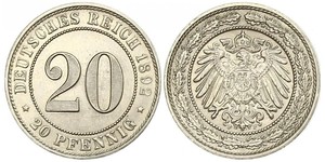 20 Pfennig Impero tedesco (1871-1918)  