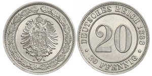 20 Pfennig Impero tedesco (1871-1918)  