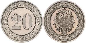 20 Pfennig Impero tedesco (1871-1918)  