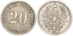20 Pfennig 德国 銀 威廉一世 (德国)