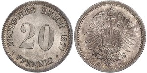 20 Pfennig 德国 銀 威廉一世 (德国)