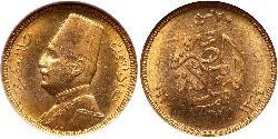 20 Piastre Kingdom of Egypt (1922 - 1953) Gold Fuad I of Egypt (1868 -1936)