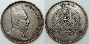 20 Piastre Königreich Ägypten (1922 - 1953) Silber Fu