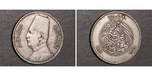 20 Piastre Königreich Ägypten (1922 - 1953) Silber Fu