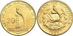 20 Quetzal Guatemala (1838 - ) Oro 