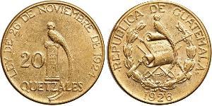 20 Quetzal 危地马拉 金 