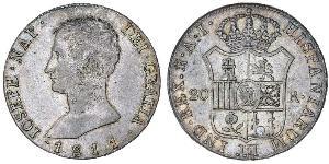 20 Real Kingdom of Spain (1808 - 1813) Argento Giuseppe Bonaparte