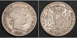 20 Real Kingdom of Spain (1814 - 1873) Plata Isabella II of Spain (1830- 1904)