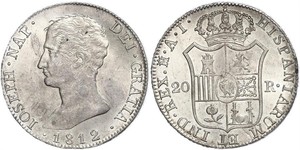 20 Real Kingdom of Spain (1808 - 1813) 銀 约瑟夫·波拿巴