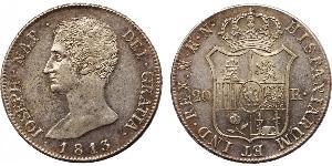 20 Real Kingdom of Spain (1808 - 1813) 銀 约瑟夫·波拿巴