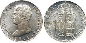 20 Real Kingdom of Spain (1808 - 1813) 銀 约瑟夫·波拿巴
