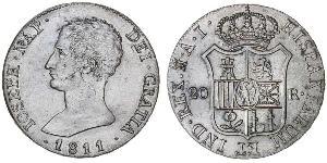 20 Real Kingdom of Spain (1808 - 1813) 銀 约瑟夫·波拿巴