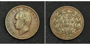 20 Reis Royaume de Portugal (1139-1910) Bronze Louis Ier de Portugal (1838 - 1889)