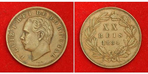 20 Reis Royaume de Portugal (1139-1910) Bronze Louis Ier de Portugal (1838 - 1889)